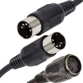 Plug Audio Cable Black with Keyed DIN Connector